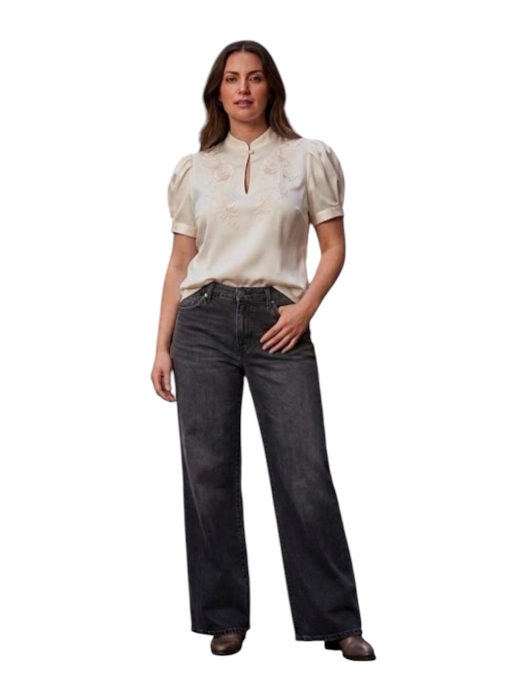 Ralph Lauren Charcoal Black Classic Flare Jeans Size 14